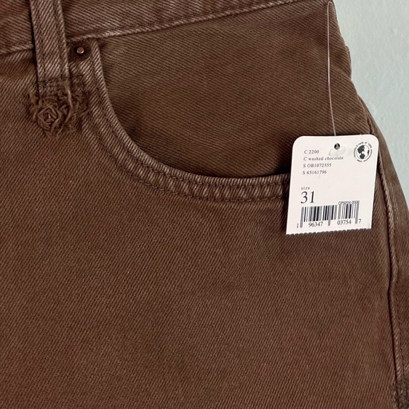 NWT Free People Makai High Rise Cutoff Shorts in Washed Chocolate - Picture 7 of 10